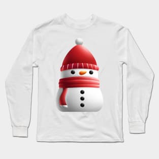 Cute Snowman Long Sleeve T-Shirt